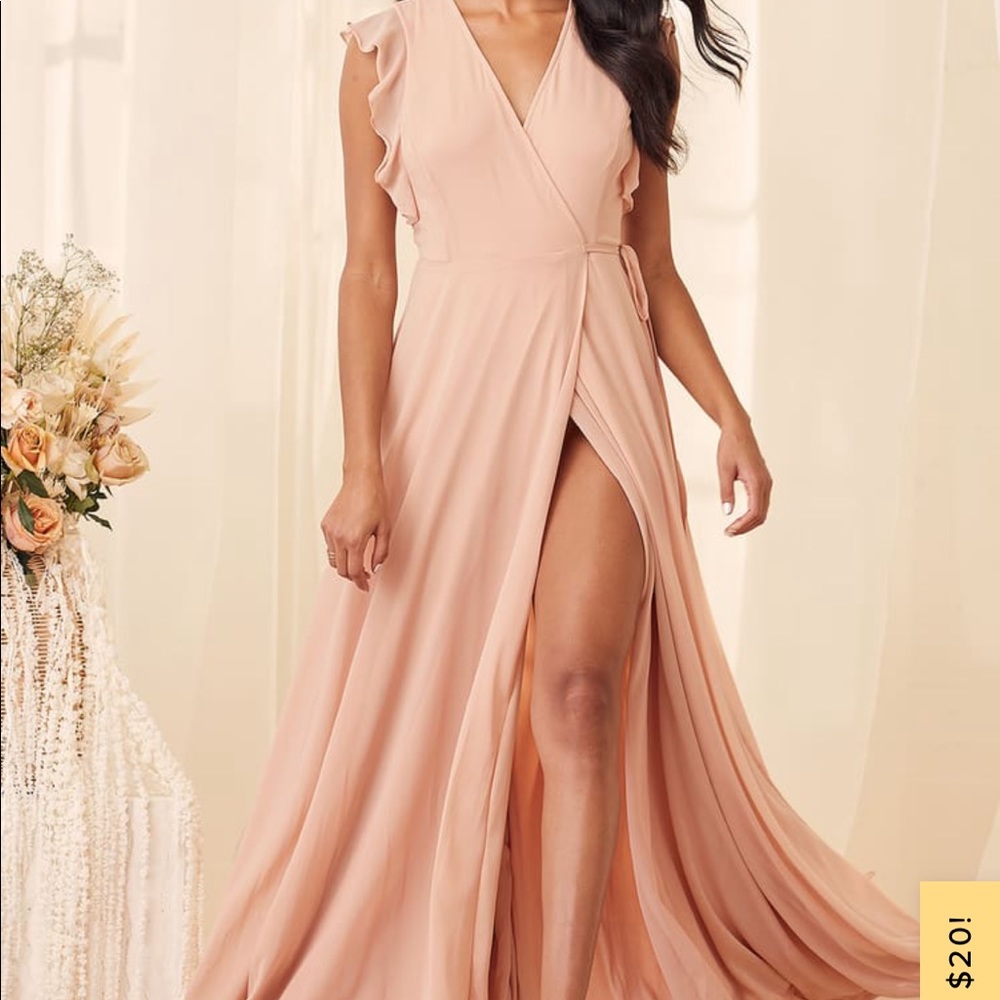 NWT blush wrap dress LuLus